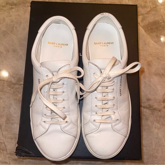 SAINT LAURENT ANDY SNEAKERS IN LEATHER 39 - Picture 16 of 16